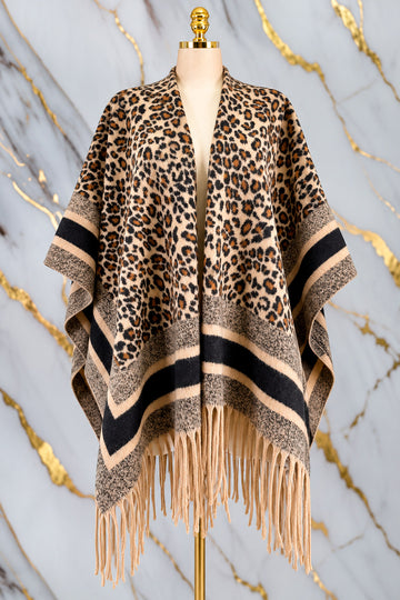 Dark Leopard Poncho