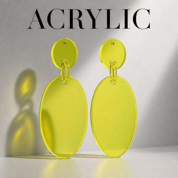 Yellow Acrylic Earrings
