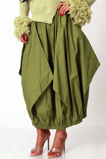 Draped Parachute Skirt