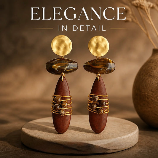 Acrylic Wood Earrings