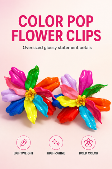Multi Acrylic Flower Earrings