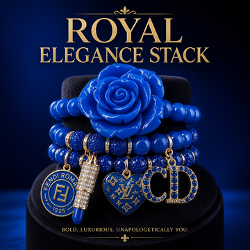 Royal Blue Stretch Charm Bracelets