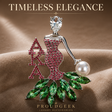 AKA Bling & Pearl Diva Brooch