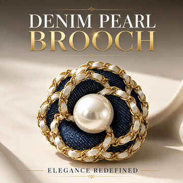 Rhinestone Embellished Pearl Accent Flower Pin Brooch Hair Clip