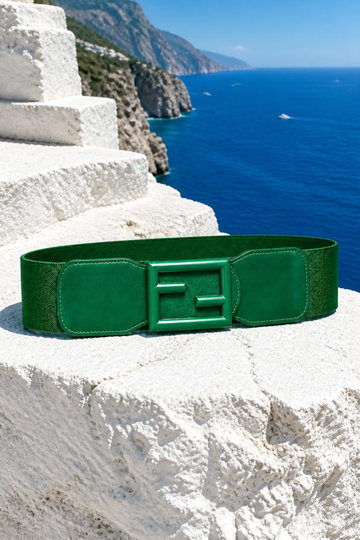 Green Double F Stretch Belt