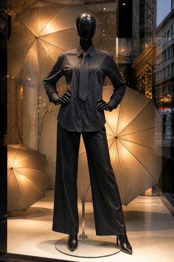 Pinstripe Tie Button Down