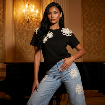 Floral Embellished T-Shirt