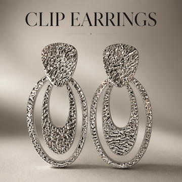 Hammered Clip Earrings