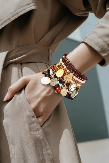 10-In-1 Boho Stretch Stacking Bracelets