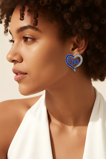 Zeta Bling Heart Post Back Earrings