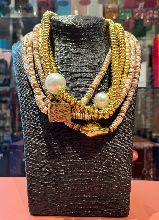 Mixed Bead Statement Necklace