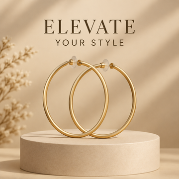 Matte Gold Hoop