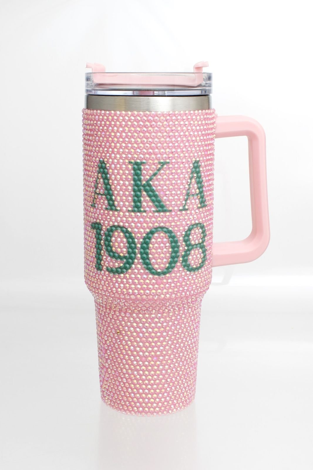 AKA Sorority Pink Bling 40.5 oz Tumbler Cup