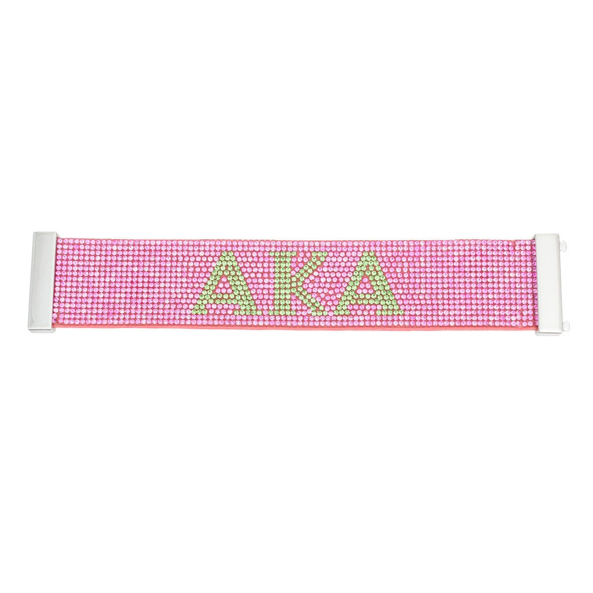 AKA Sorority Pink Rhinestone Magnetic Bracelet