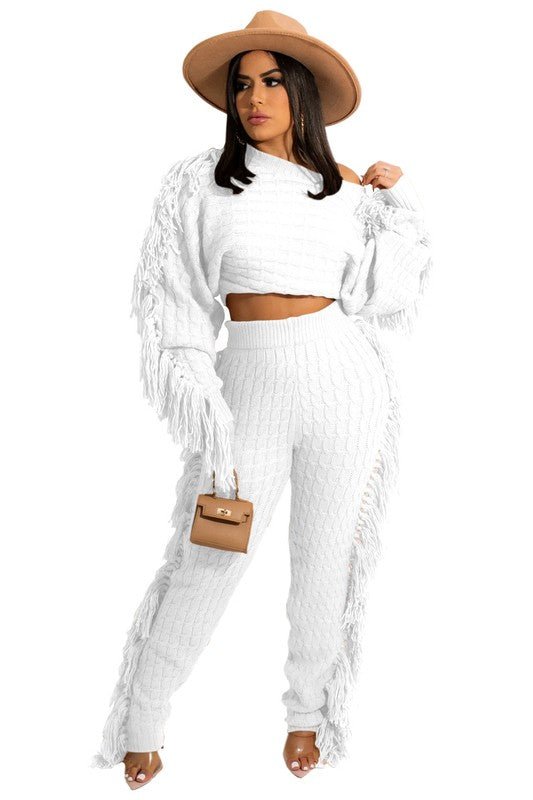 WOMEN FASHION 2PC SWEATER PANTS SET